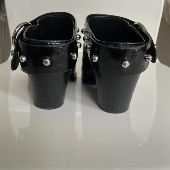 Black Studded Ankle Boots - Picture 4 of 8